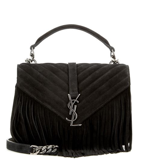 ysl schwarze schultertasche